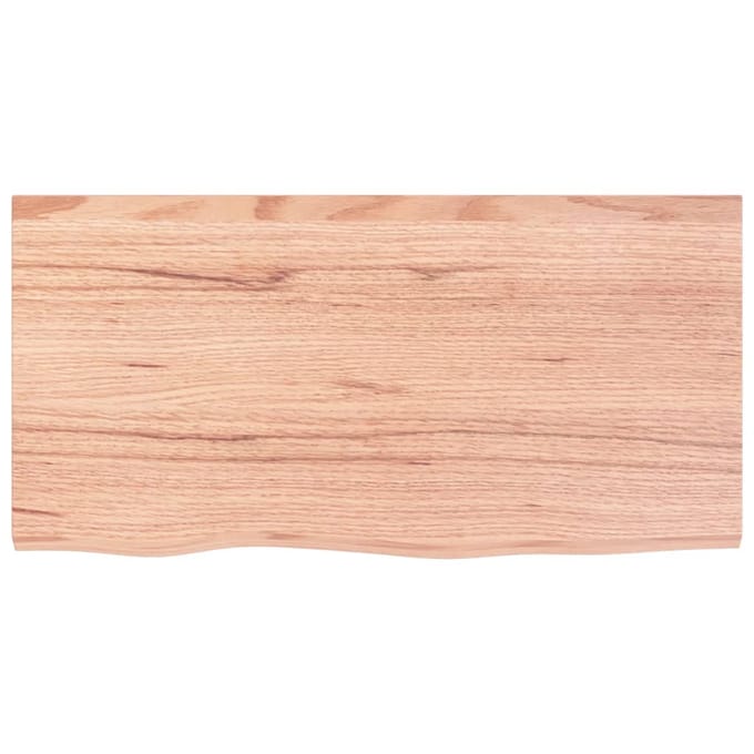 vidaXL Tafelblad 80x40x2 cm behandeld massief eikenhout lichtbruin