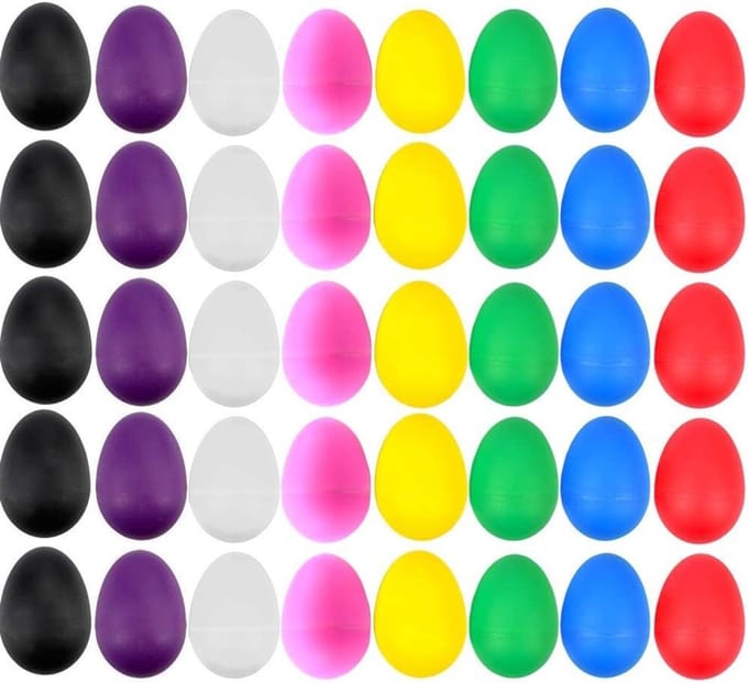 Muzikale Eieren Set - Ritmische Speeltjes - Muziek Leren - 40 Stuks - 6cm - Multicolor