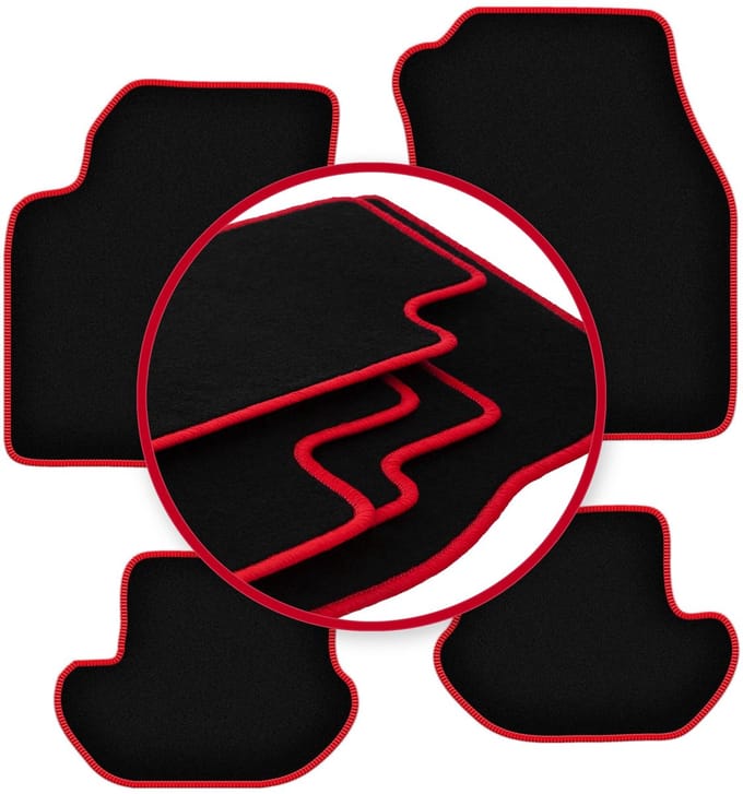 CARLUX-RED automatten voor: Ford Ka MK1 hatchback (1998-2006)
