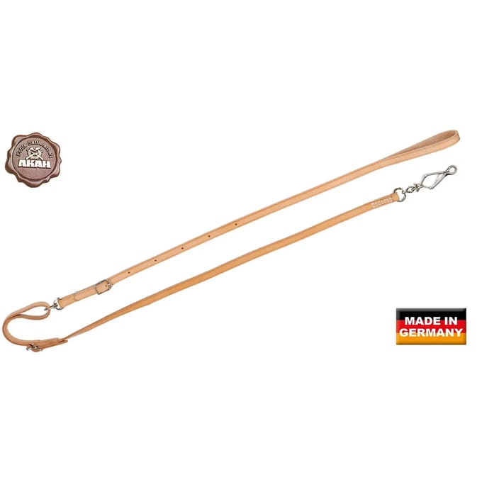 Leren hondenriem van mollèterie Akah Natur 14 mm