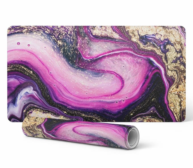 Antislip muis- en toetsenbordmat met abstract wervelpatroon, 100x50 cm