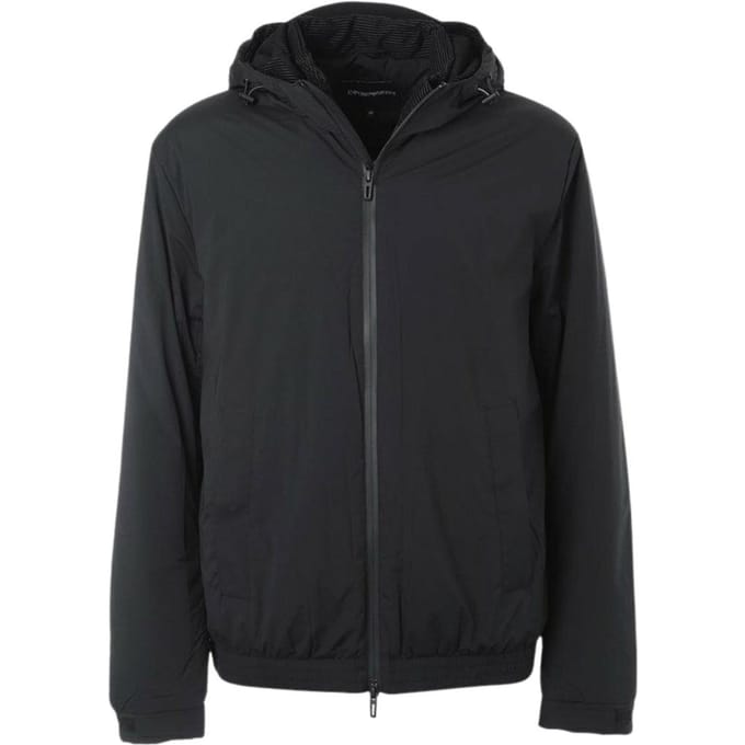 Emporio Armani Heren Jas met capuchon van polyamide (Zwart)