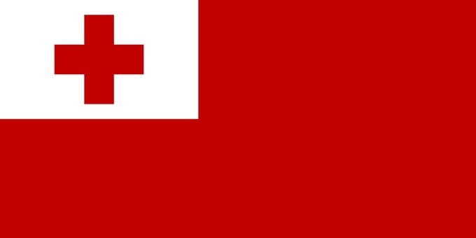 Vlag Tonga 30x45cm