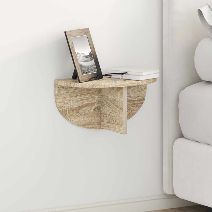vidaXL - Wandplank - 2 - st - Sonoma - Eik - 38 - x - 19 - x - 19 - cm - Bewerkt - hout