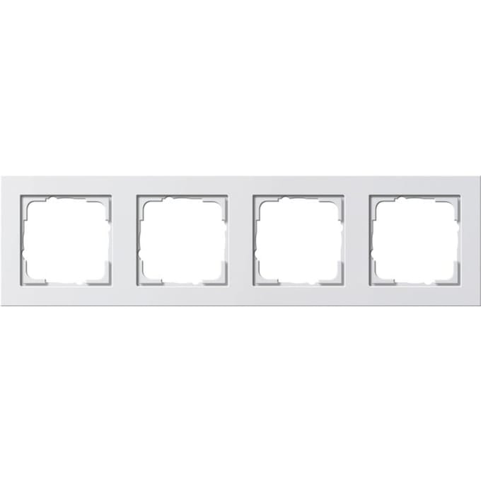 Gira E2 Afdekraam 4-voudig - Zuiver Wit Glanzend (RAL 9010) - Schakelmateriaal - 021429 - E2FT3
