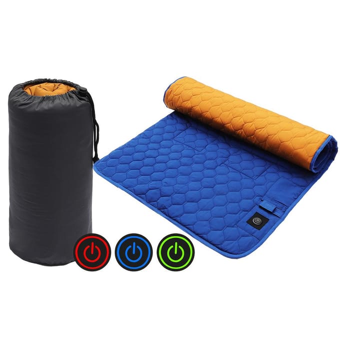 Winterverwarmingsmat USB-verwarming Slaapmat Camping Verwarmingsmatras Temperatuur verstelbaar Warm blauw