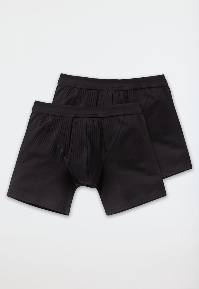 Schiesser Authentic Heren Boxershort - 2 pack - Onderbroek - Zwart
