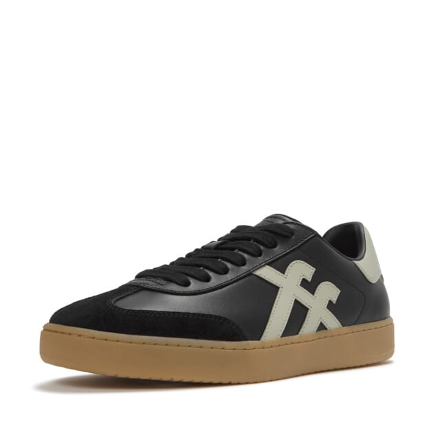 FitFlop The Dash Mens T-Toe Leather Sneakers ZWART - Maat 44