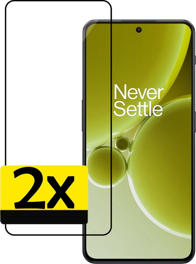 Screenprotector - Geschikt voor OnePlus Nord 3 - 2 Stuks - Full Cover - Beschermglas - Gehard Glas - Tempered Glass - Screen Protector