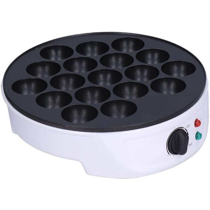 18-Gats Takoyaki Maker Draagbare Mini Octopusbal Elektrische Bakpan Ontbijtmachine black