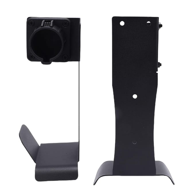 Houder Geschikt voor J1772 Connector Roestvrij Staal Wandmontage Elektrische Auto Snoerhouder black