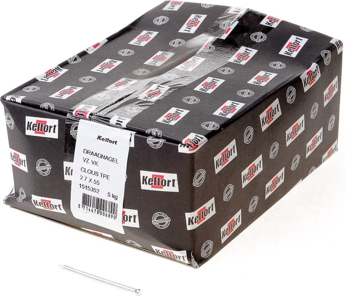 Kelfort draadnagel verloren kop gegalvaniseerd 2.7 x 55mm
