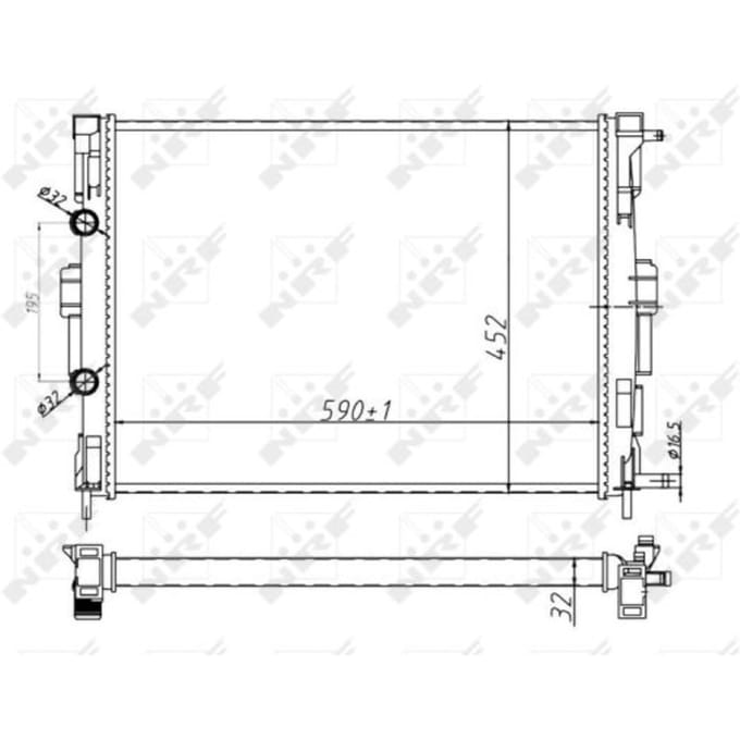 Radiator, motorkoeling Economy Class NRF 58329A