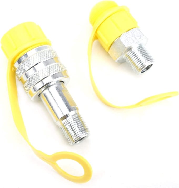 Hydraulische snelkoppelingen set ZG3/8 - 1x schroefkoppeling en 1x snelkoppeling voor efficiënt gebruik in hydraulische systemen
