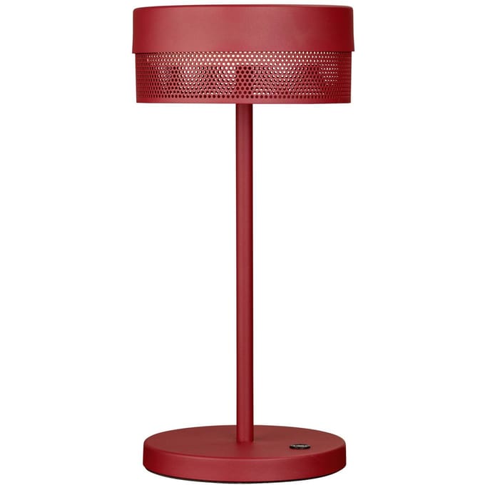 HELL LED tafellamp Mesh oplaadbare batterij, hoogte 30 cm, Indisch rood