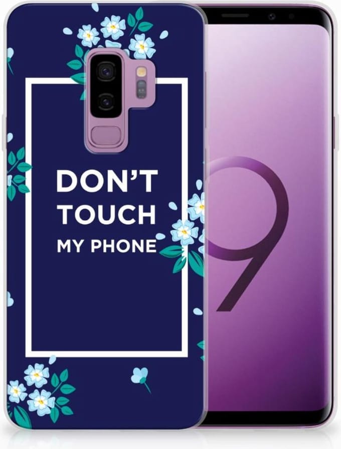 Samsung Galaxy S9 Plus Silicone-hoesje Flowers Blue DTMP
