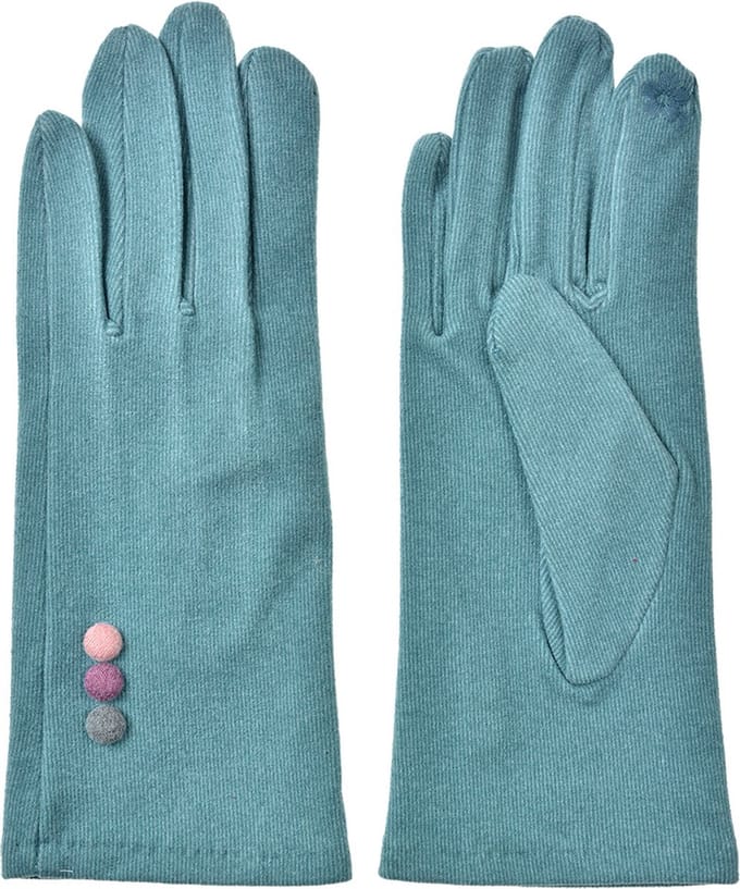 Clayre & Eef Handschoenen Winter 9x23 cm Groen Polyester
