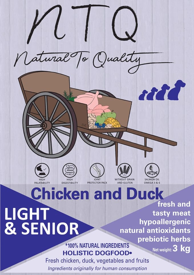 Natural To Quality Senior & light met kip en eend 3 kg