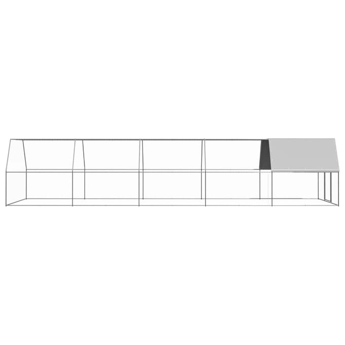 Vidaxl Buitenkooi voor Kippen, 3x10x2 M, Gegalvaniseerd Staal