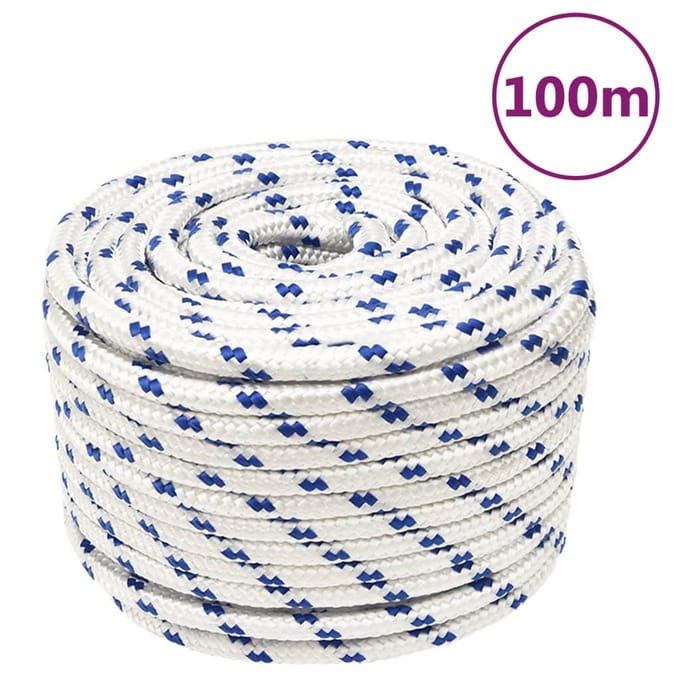 vidaXL - Boot - touw - 14 - mm - 100 - m - polypropyleen - wit