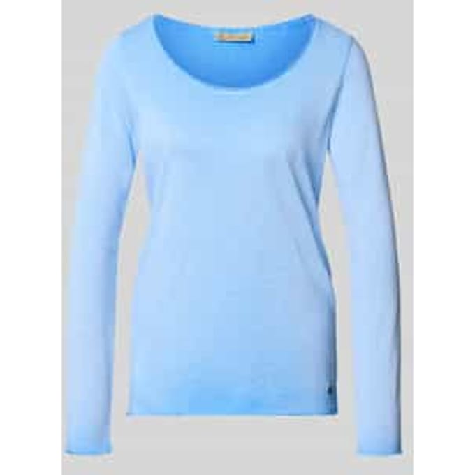 regular fit shirt met lange mouwen van katoenmix