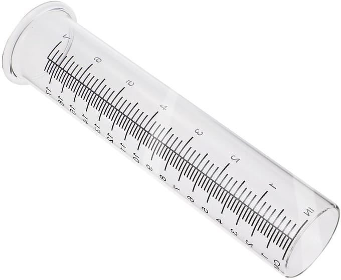 Regenmeter Set - Neerslagmeter Buis - Regenval Meten - Vergroot Afleesbare Schaal - 2 Stuks - Transparant