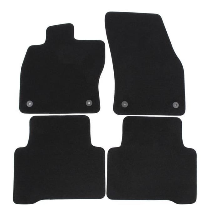 Tapis de sol - VW - Touran - Noir - 4 pièces - Antidérapant et imperméable