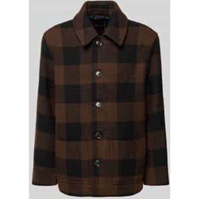 Oversized overhemdjack van wolmix