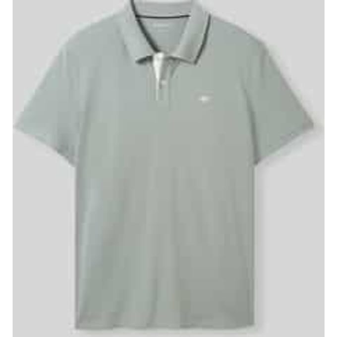 Regular fit poloshirt van katoen- en viscosemix
