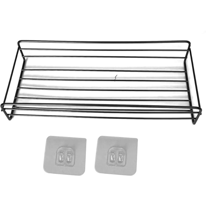 Badkamer opbergplanken ruimtebesparende punch-free wandgemonteerde multifunctionele ijzeren doucheplank gray