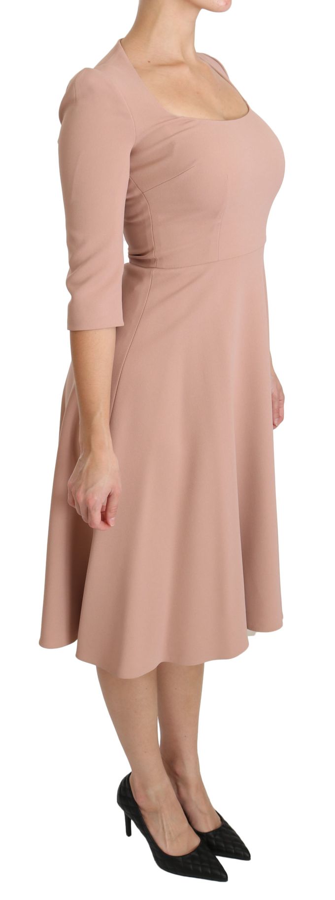 Dolce & Gabbana Roze A-lijn Jurk van viscose met 3/4 mouwen voor dames
