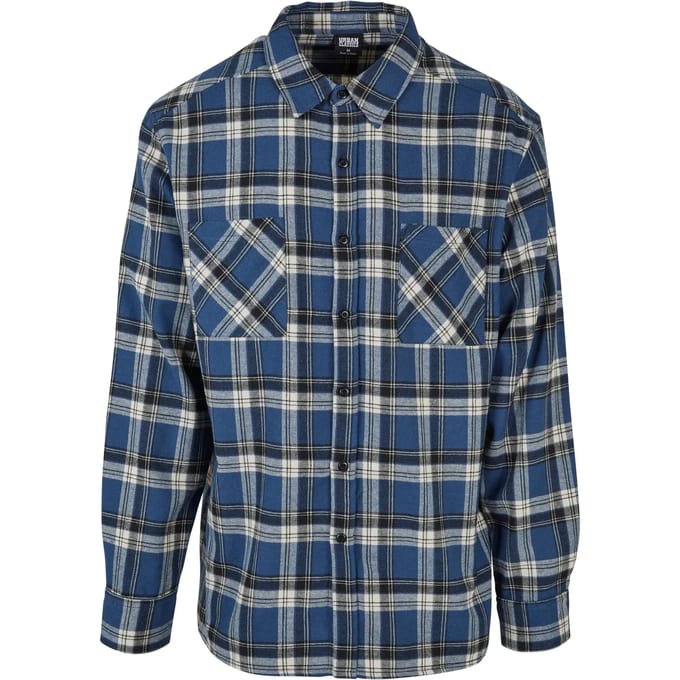 Urban Classics - Lake Check Overhemd - M - Blauw