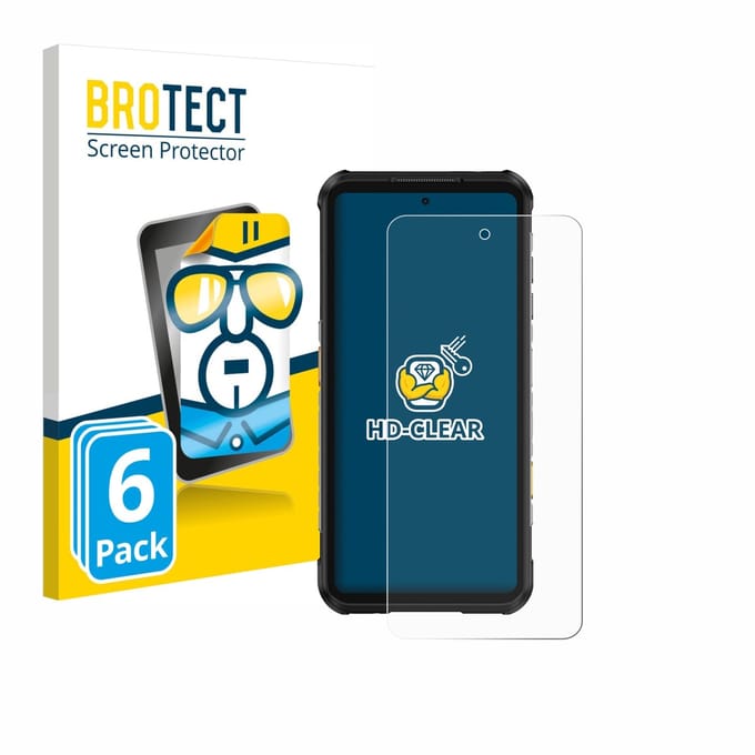 BROTECT - Screenprotector voor Ulefone RugOne Xever 7 Pro - Folie Beschermfolie transparant 6 Stuks