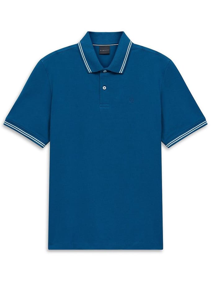 Bugatti Herren Polo Modern Fit van puur katoen