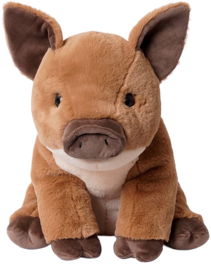 PIA Soft Toys - Pluche Knuffeldier - Zwijn bruin 30 cm