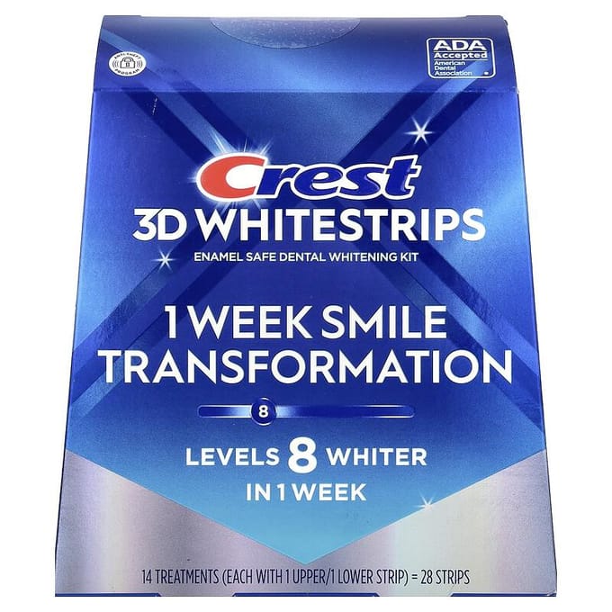 3D Whitestrips™, Kit de blanchiment dentaire sans danger pour l'émail, 28 Bandes