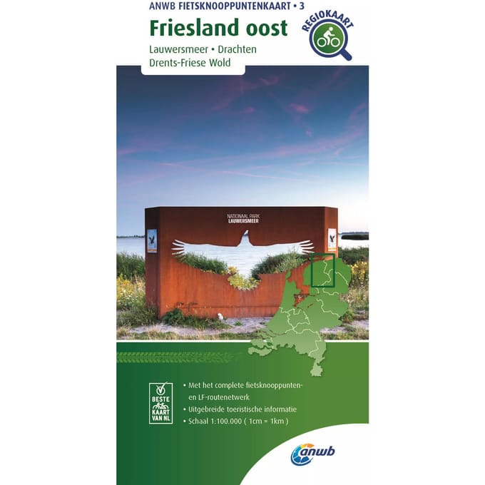 ANWB Knooppuntenkaart 3 Friesland-Oost