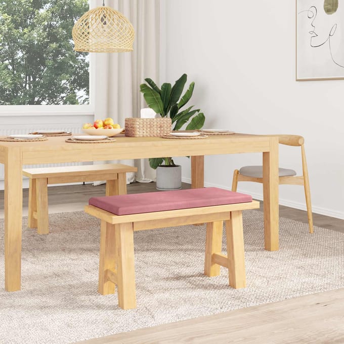 vidaXL - Bankkussen - fluweel - Roze - Diepte - 35 - cm