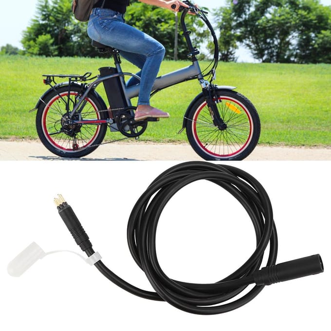 Elektrische Fiets Ombouw Motor Waterdichte Stekker Snelkoppeling 9-aderige Kabel Verlengsnoer black