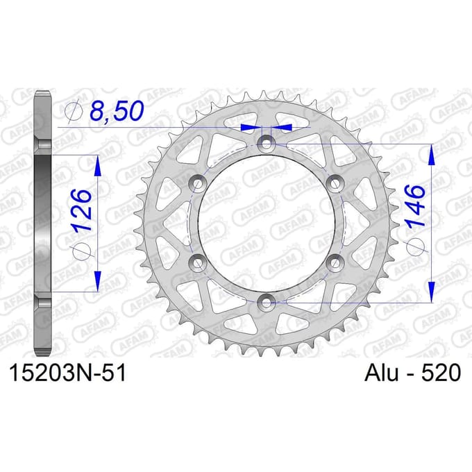 Tandwiel Afam 520 51 dents