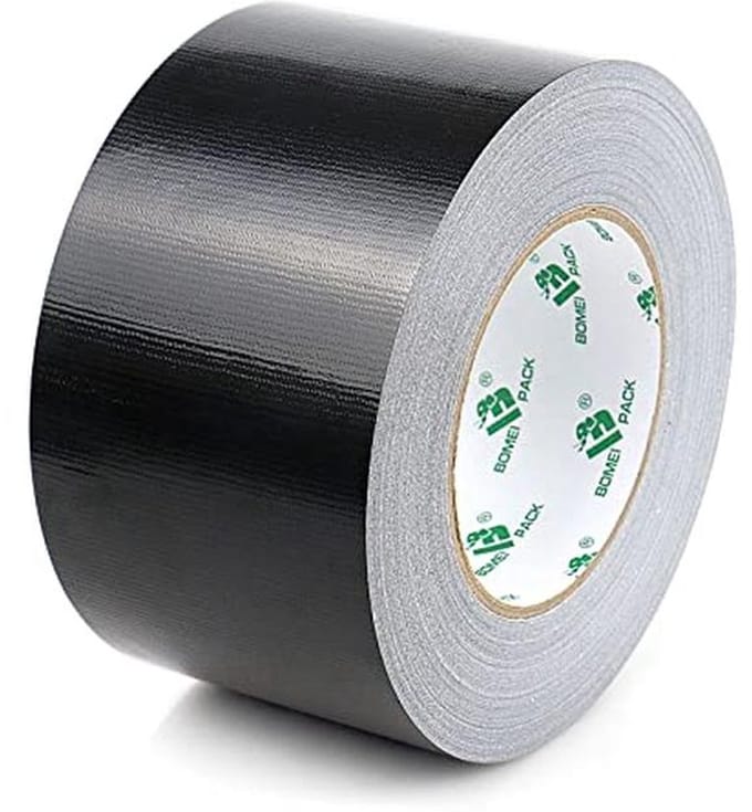 Zwarte Pantsertape - Waterdichte Duct Tape, Handscheurbaar, 50 m x 75 mm