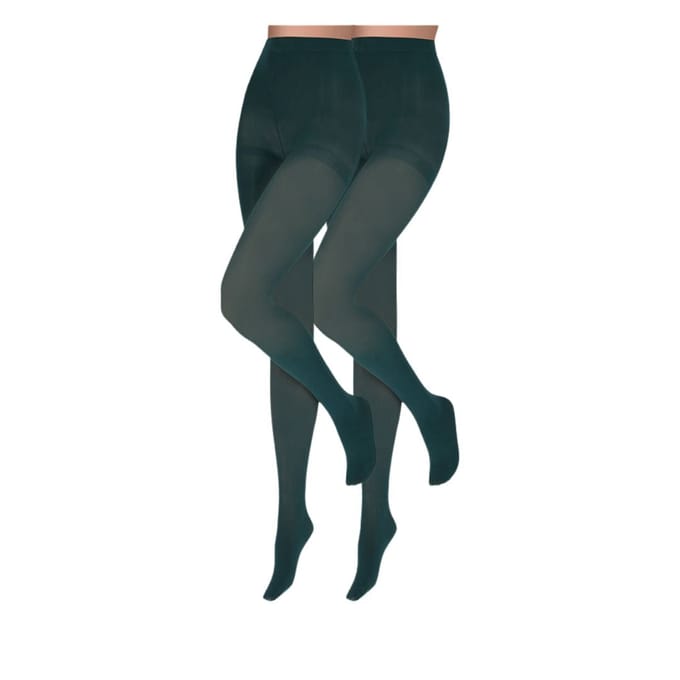 Dames panty 60 denier - microfiber - 2-Pak - Diep Blauw / S/M