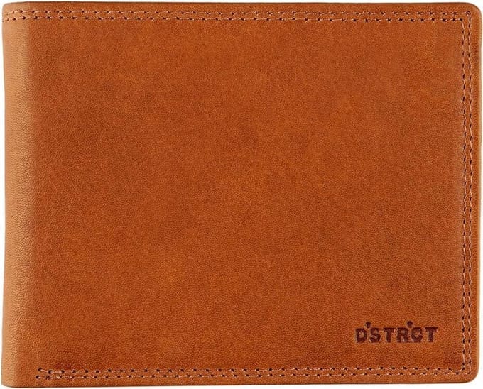 DSTRCT Wax Lane Leren Billfold RFID - Cognac
