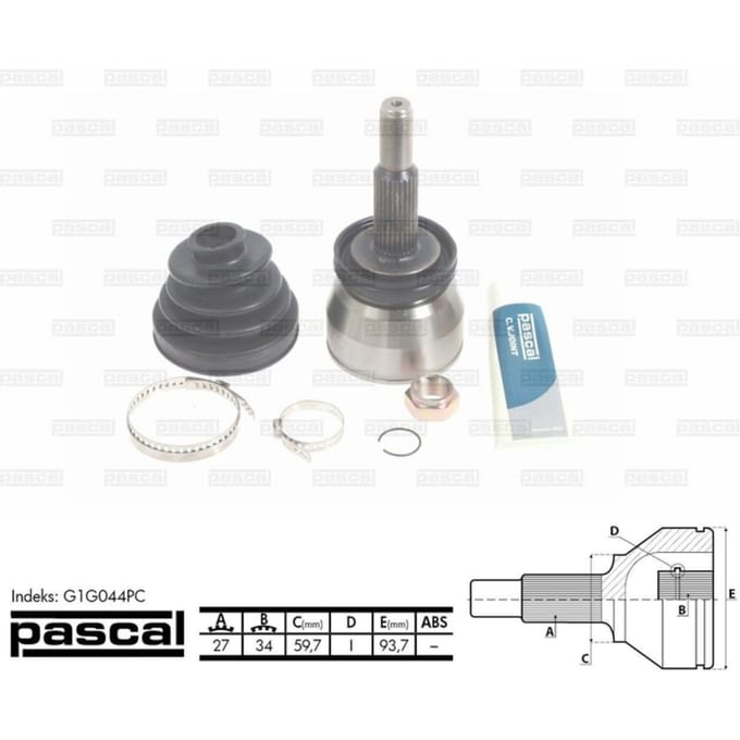 Homokineet reparatie set, aandrijfas PASCAL G1G044PC
