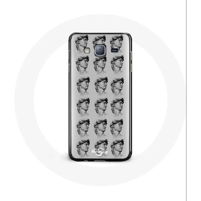 Case voor Samsung galaxy J3 Standbeeld grijze achtergrond