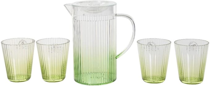 Kan met 4 bekers H19.6cm