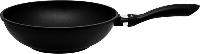 Gegoten Aluminium Wokpan 28 cm Zwart