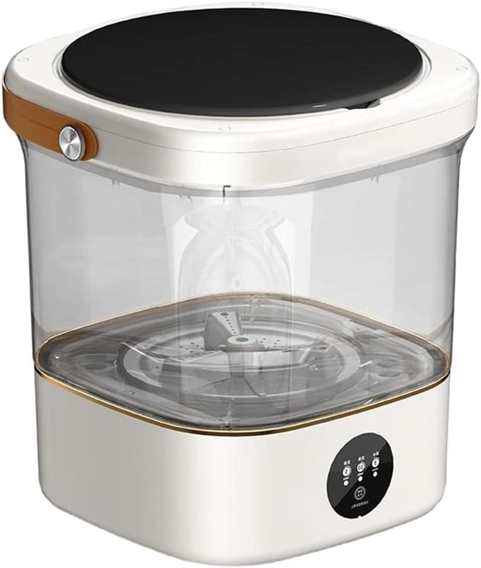 Mini-wasmachine - Draagbare Wasmachine - Reizen en Camping - Hygiënische Scheiding - 12 Liter Capaciteit - Wit