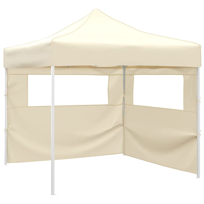 vidaXL - Vouwtent - met - 2 - wanden - 291x291x315 - cm - crème