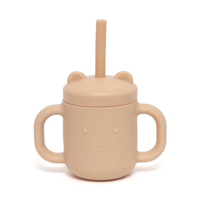 Petit Monkey siliconen sippy cup met oren honey